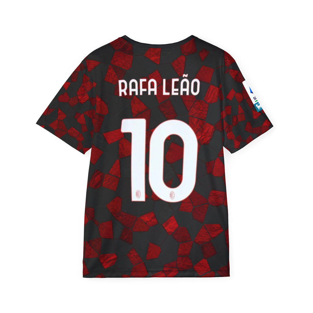 AC Milan Rafa Leão #10 Red Black Mosaic Men's Jersey