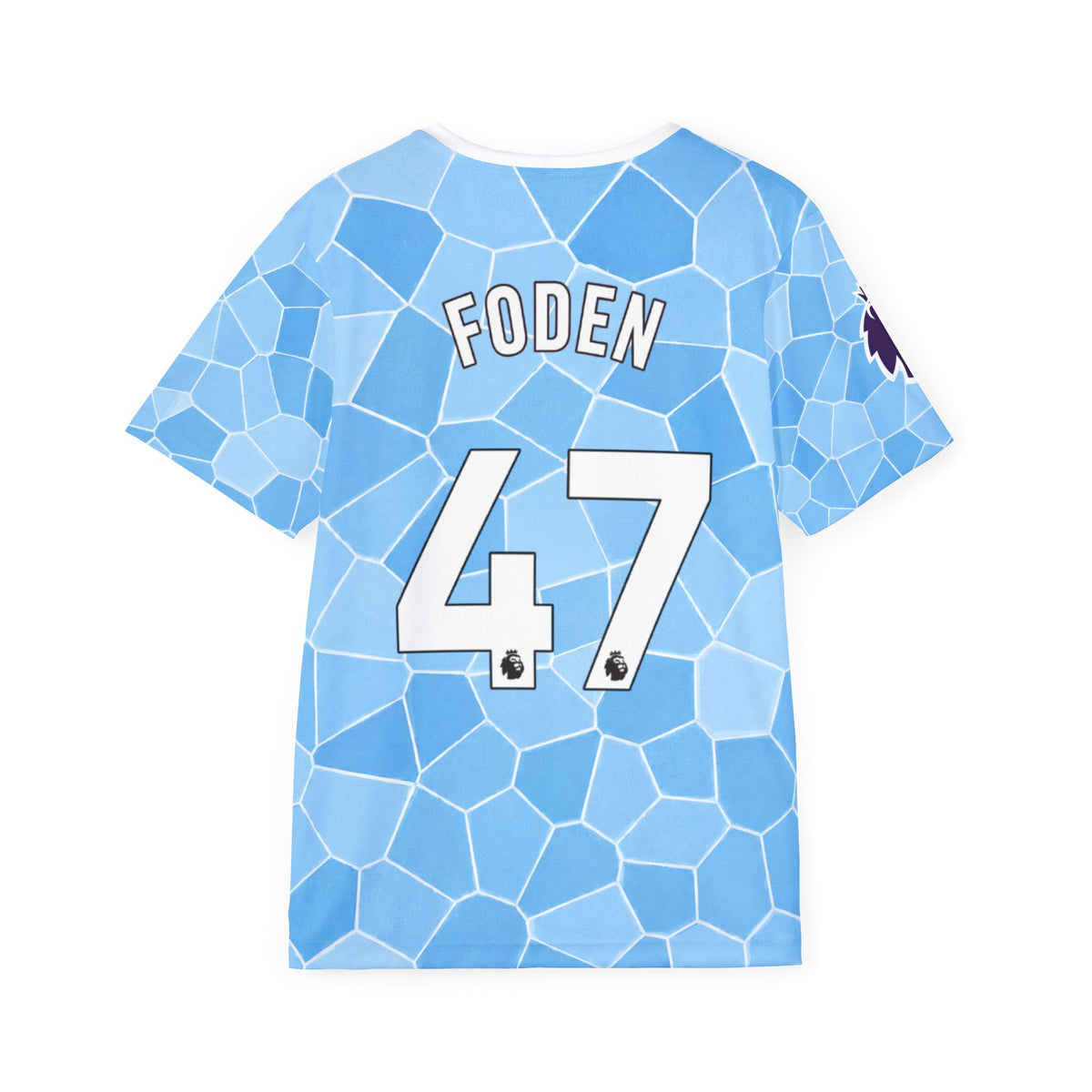 Men's Soccer Jersey - Light Blue Foden #47 Manchester City Style