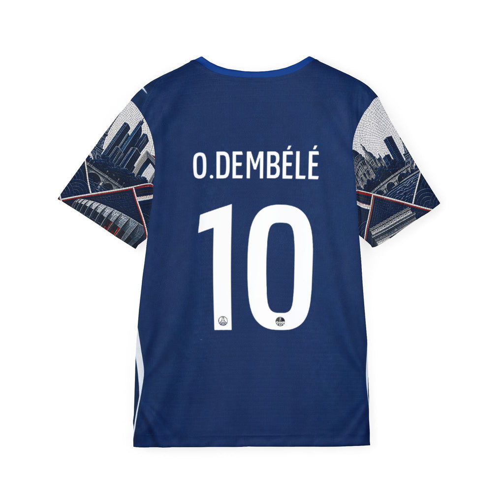 PSG O. Dembélé #10 Men’s Soccer Jersey — Qatar Airways Replica