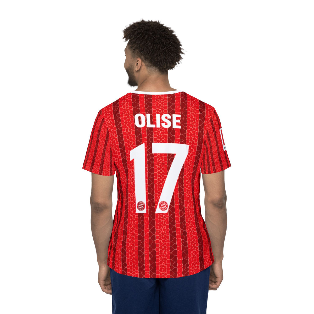 Men's Red Soccer Jersey - Personalized 'Olise 17' Team Kit
