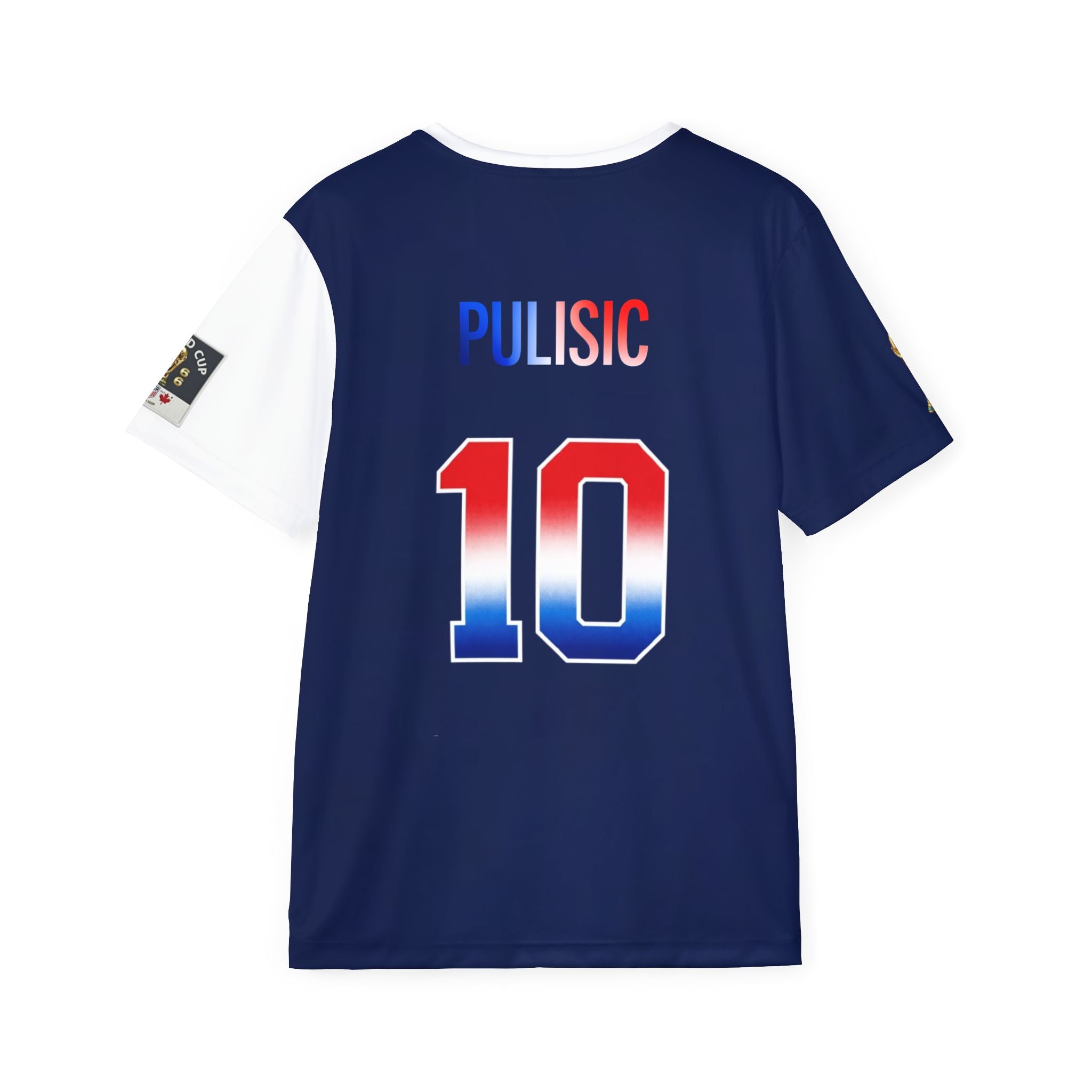 Men's Soccer Jersey - Pulisic #10 Red White Blue Star Design