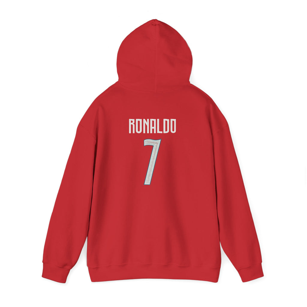 Cristiano Ronaldo Portugal #7 Hoodie – Unisex Red Soccer Jersey Sweatshirt