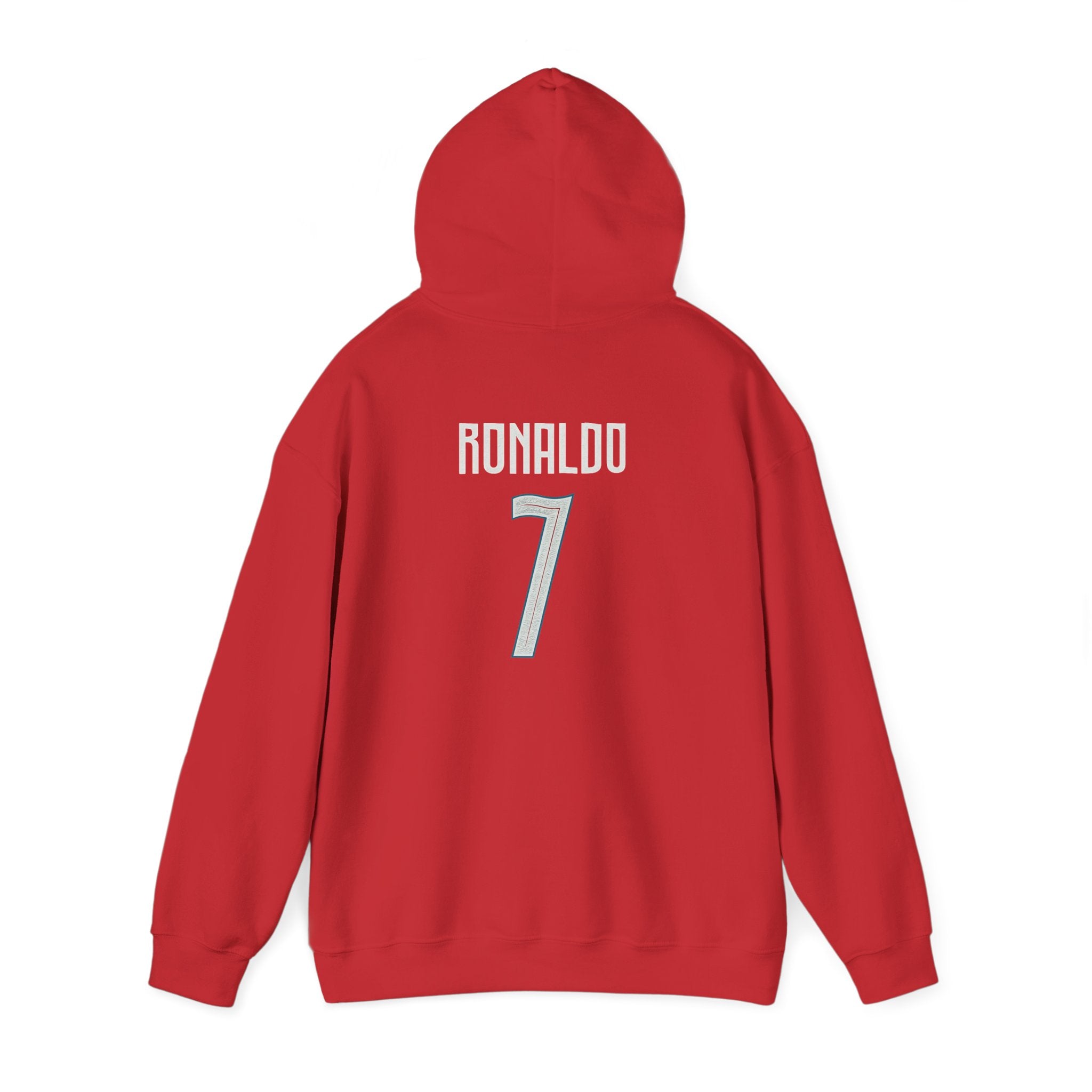Cristiano Ronaldo Portugal #7 Hoodie – Unisex Red Soccer Jersey Sweatshirt