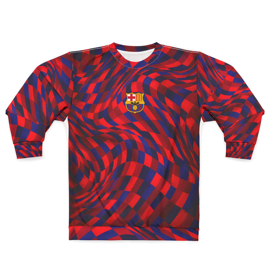 Abstract Red & Blue Soccer Jersey Sweatshirt — Custom Number '11' Back