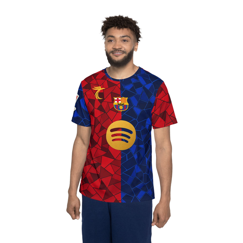 FC Barcelona Mosaic Lewandowski #9 Men's Sports Jersey