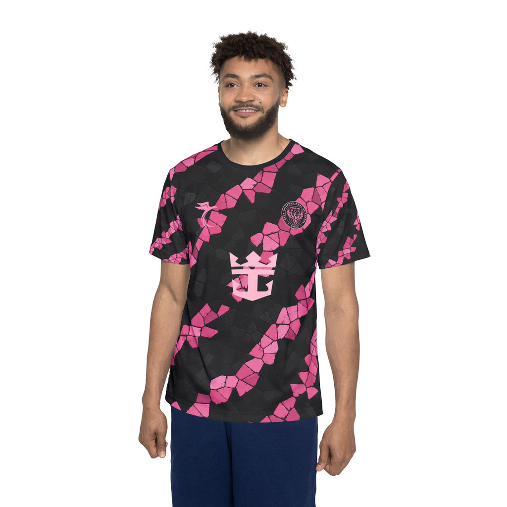 Men's Soccer Jersey — Black & Pink Messi #10 All-Over Print