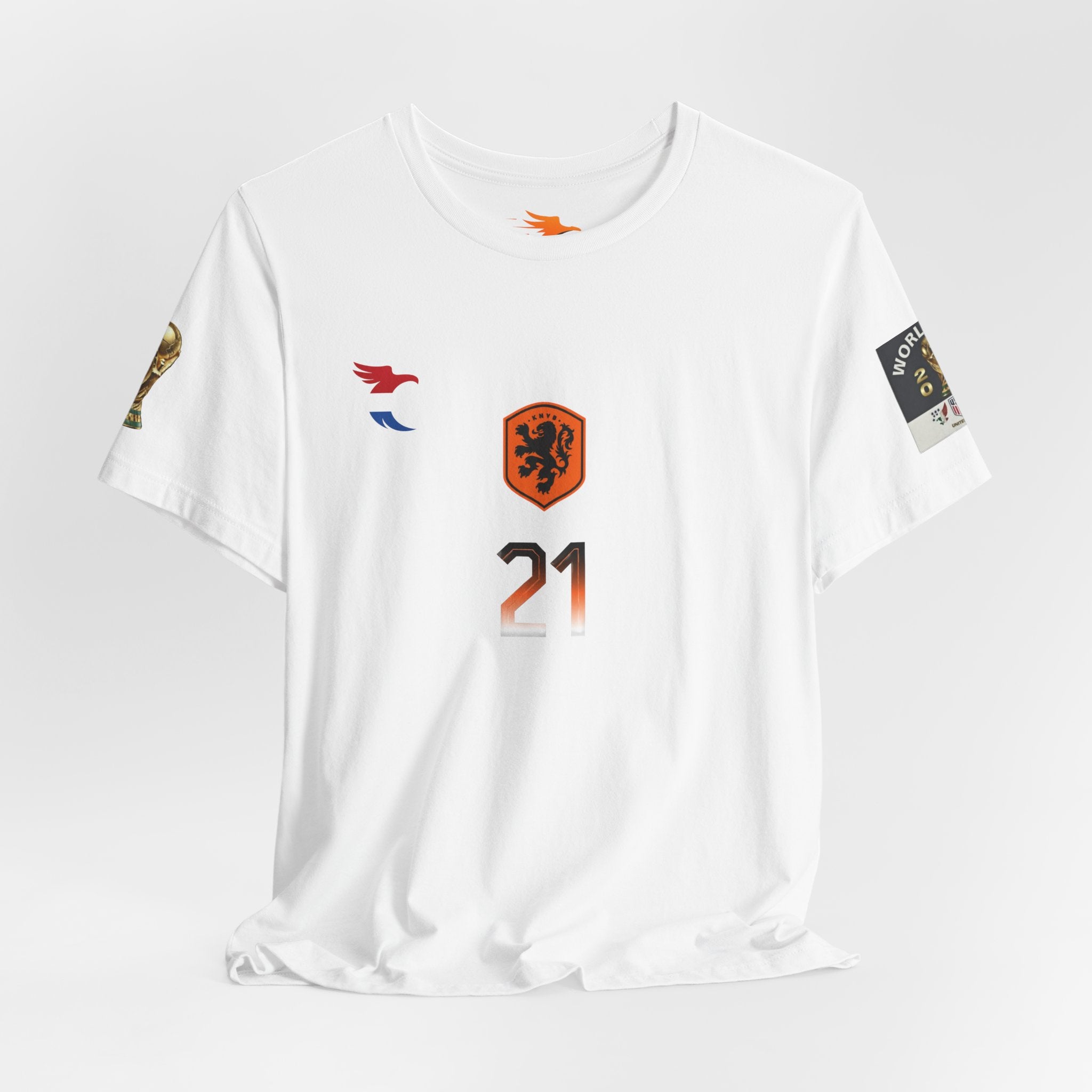 Frankie De Jong#21 Netherlands Soccer Jersey Tee — World Cup Fan Shirt