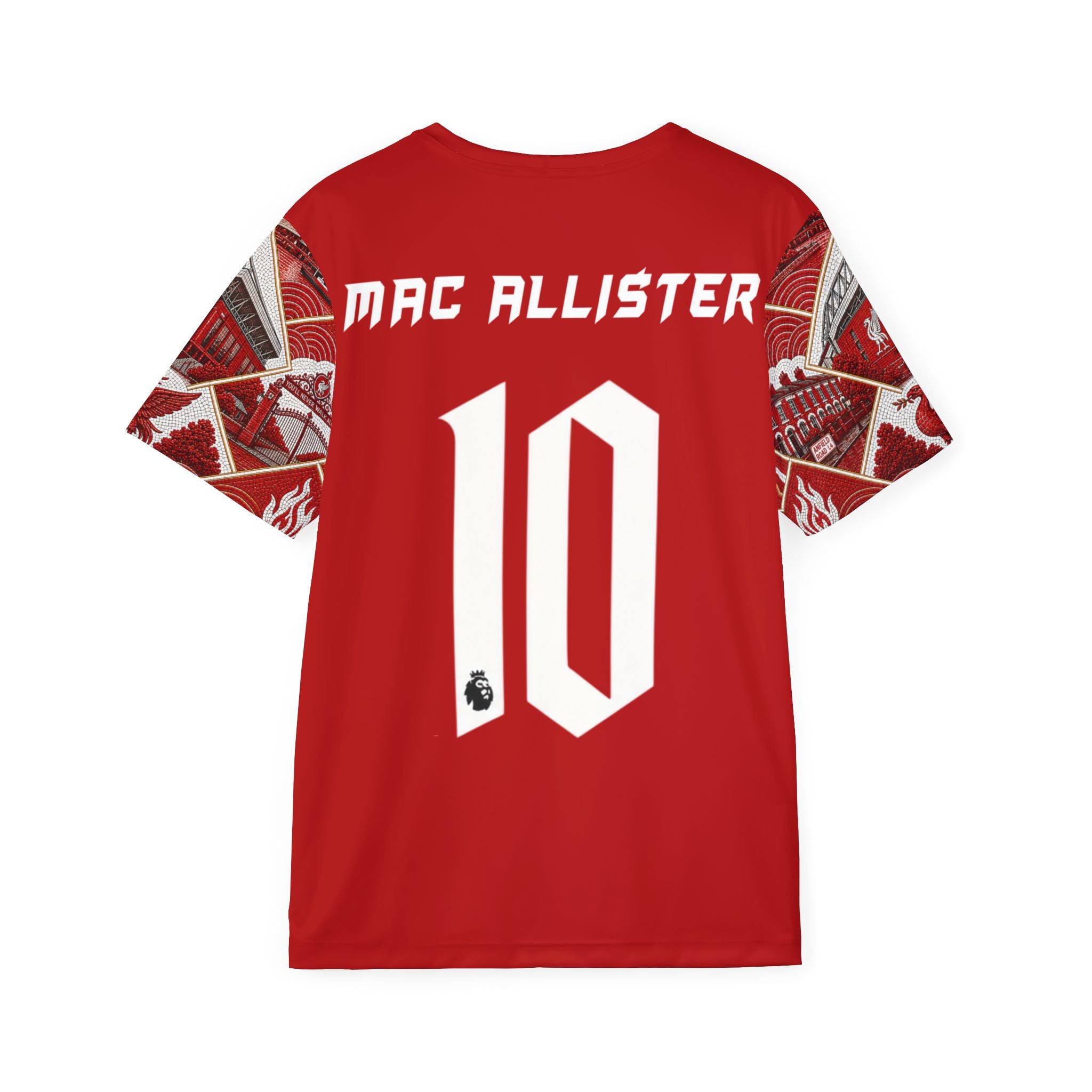 Liverpool Fan Jersey — Personalized "Mac Allister 10" Red Soccer Shirt (All-Over Print)