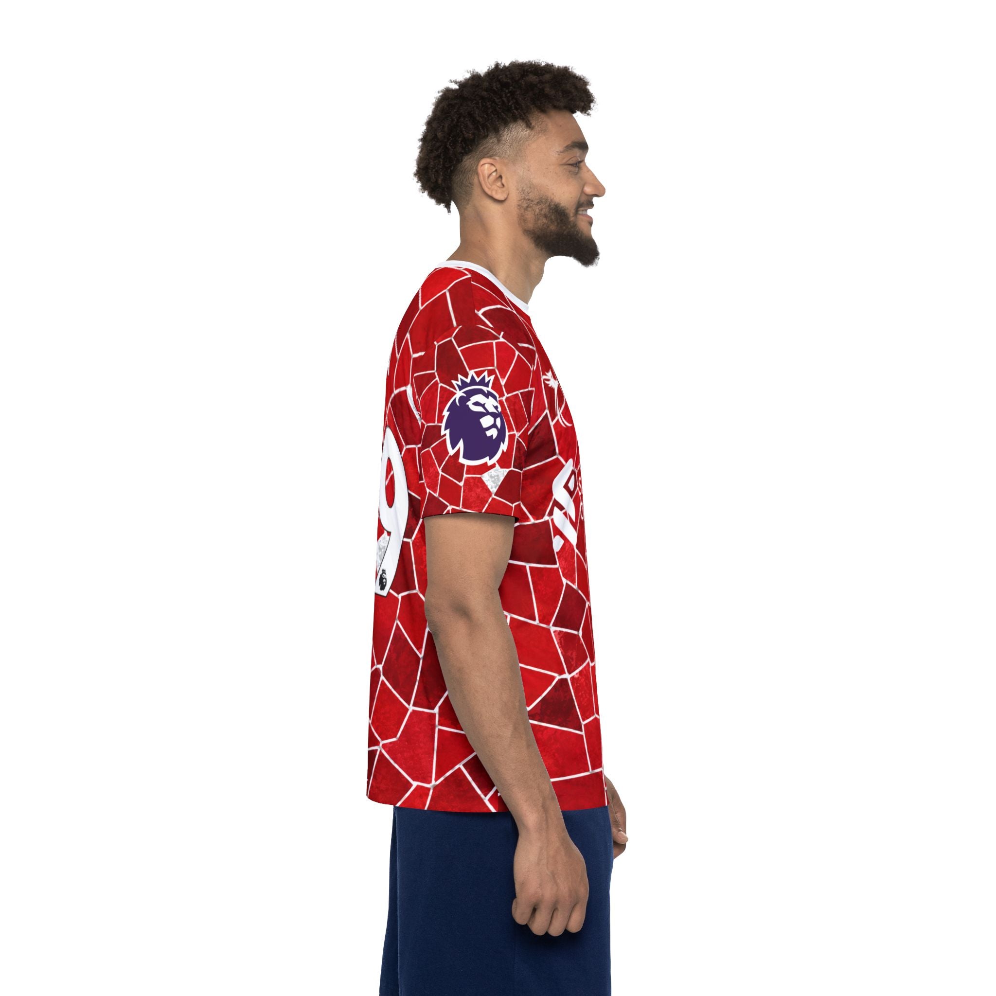 Liverpool Red Mosaic Soccer Jersey — Personalized Back Number 29 (Barcola)