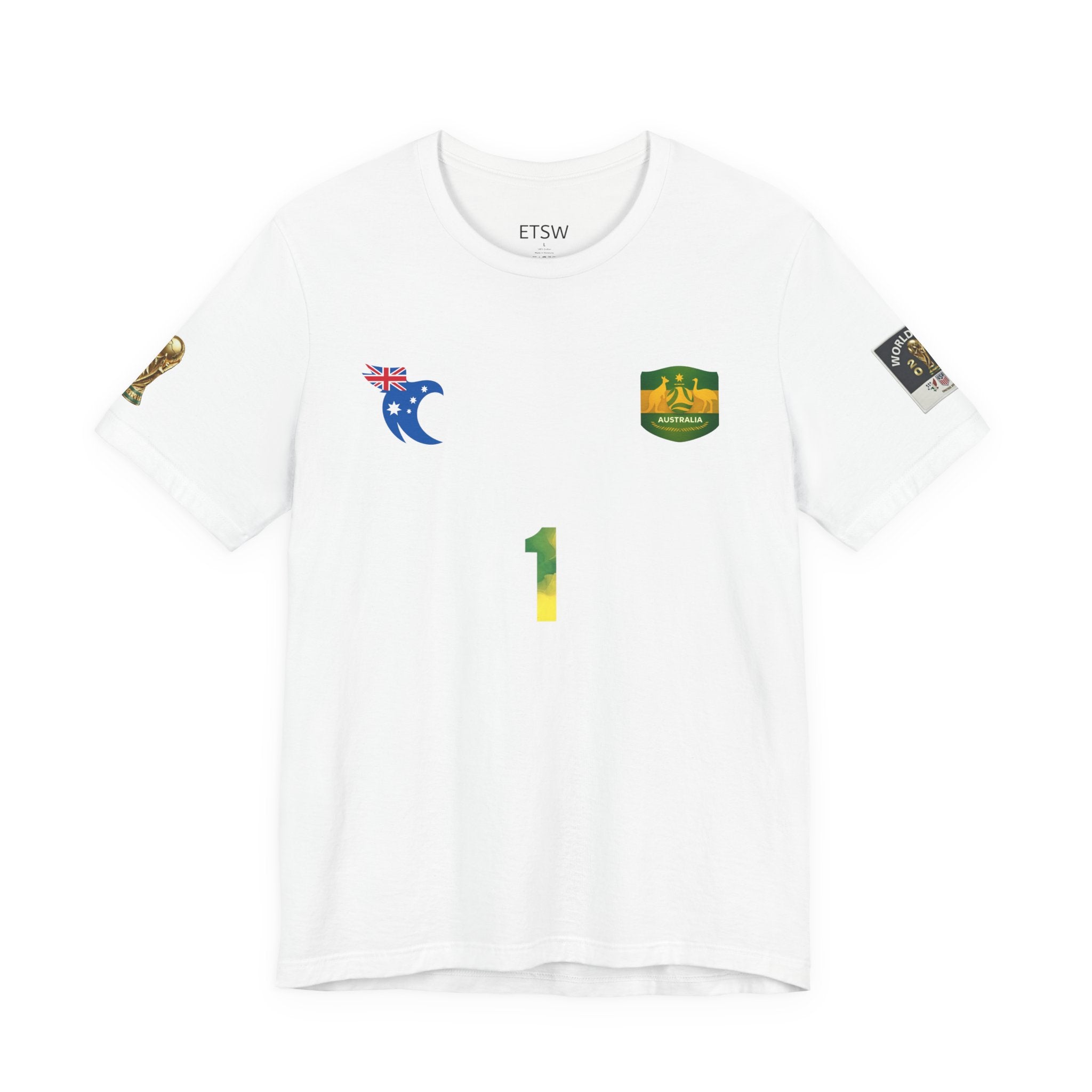 Aussie Matt Ryan Goalkeeper jersey  Tee – Personalized 'Ryan' Number 1 Australia Crest