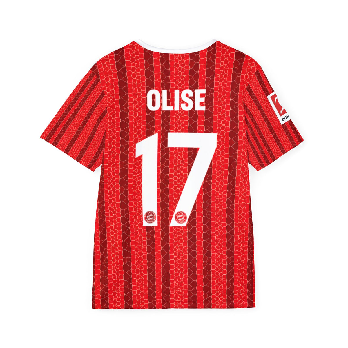 Men's Red Soccer Jersey - Personalized 'Olise 17' Team Kit