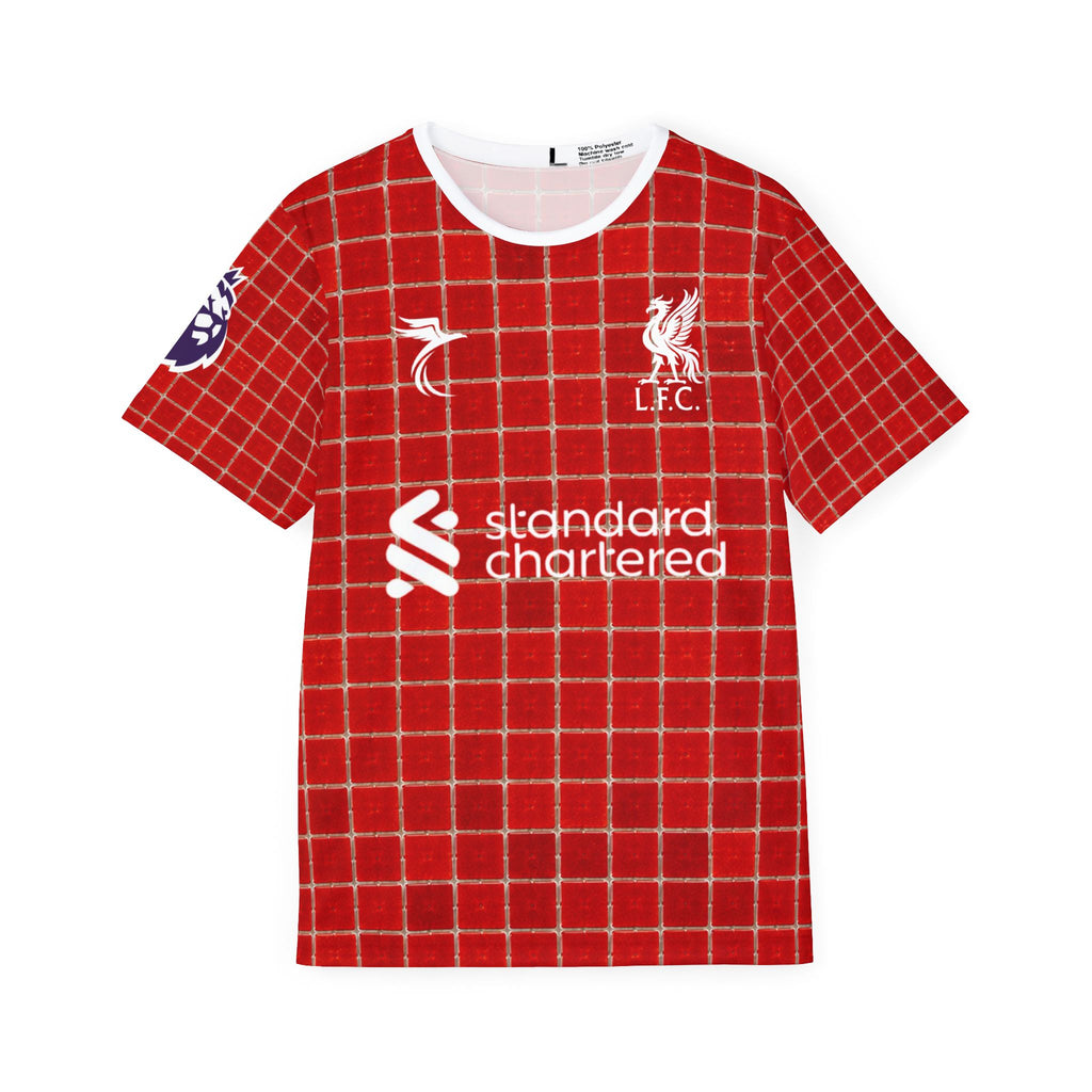 Liverpool Retro Grid Soccer Jersey — 'Mac Allister 10' Custom Fan Tee