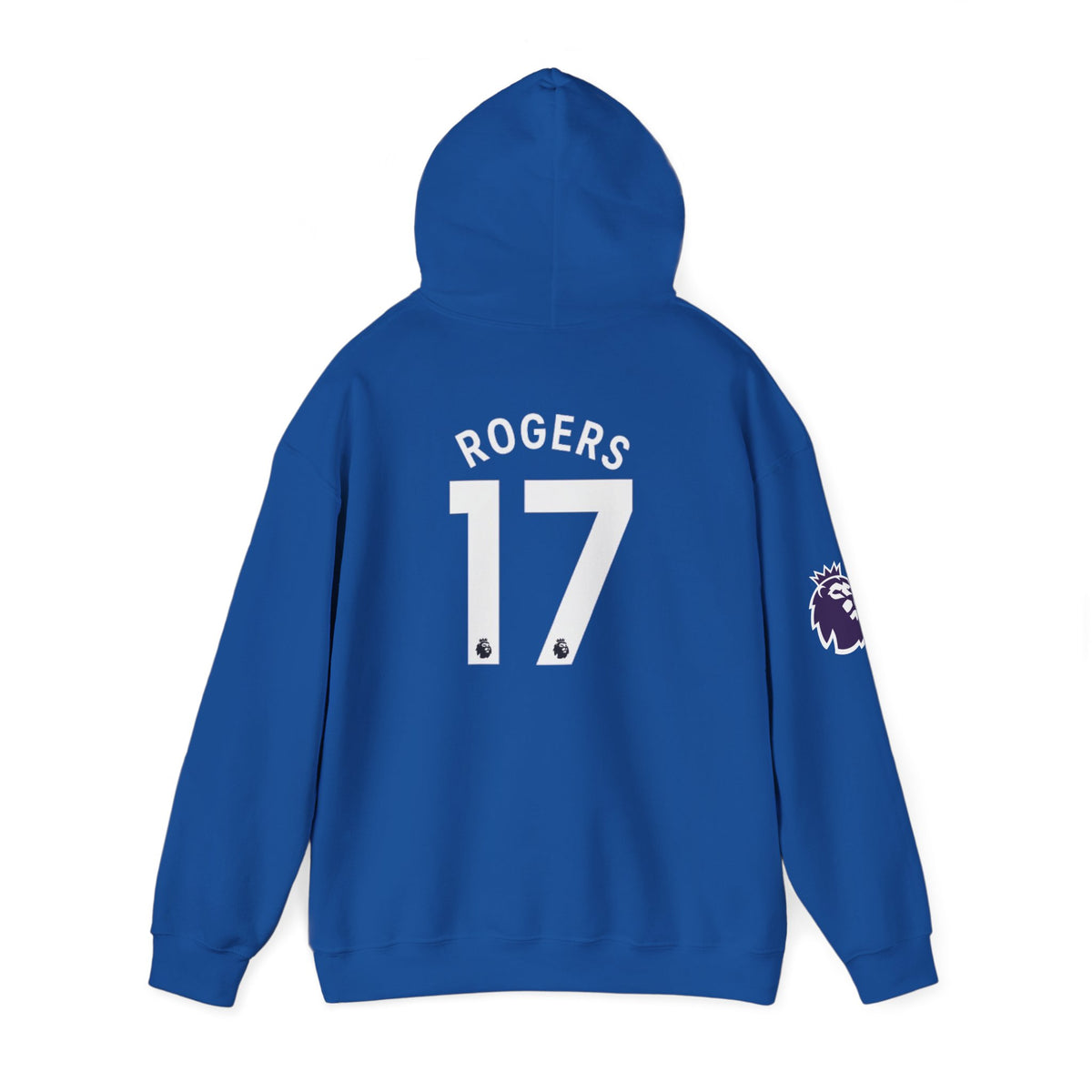 Soccer Jersey Hoodie - Blue 'Rogers 17' Premier League Pullover