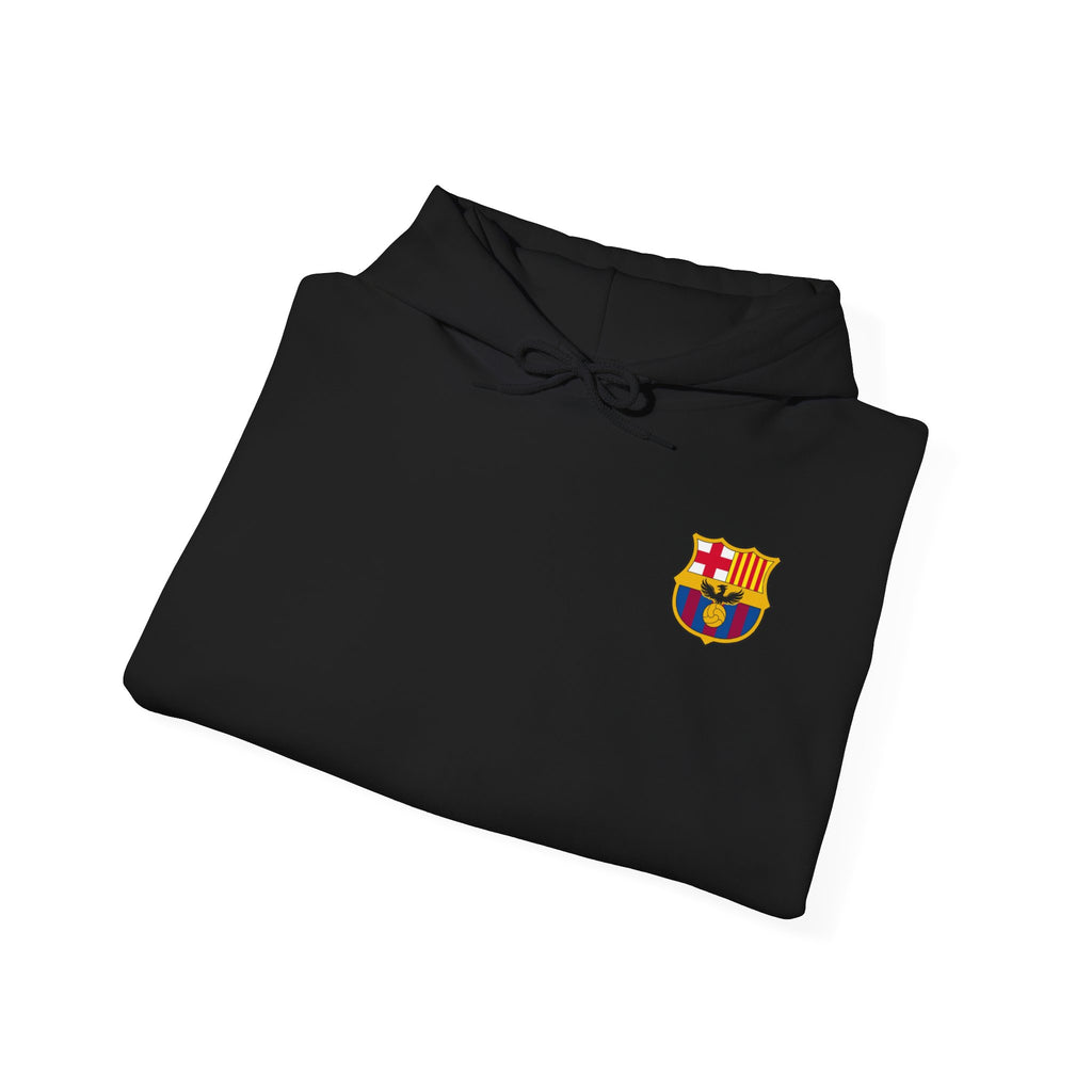 FC Barcelona #10 Pullover Hoodie — Messi Style Black Soccer Sweatshirt