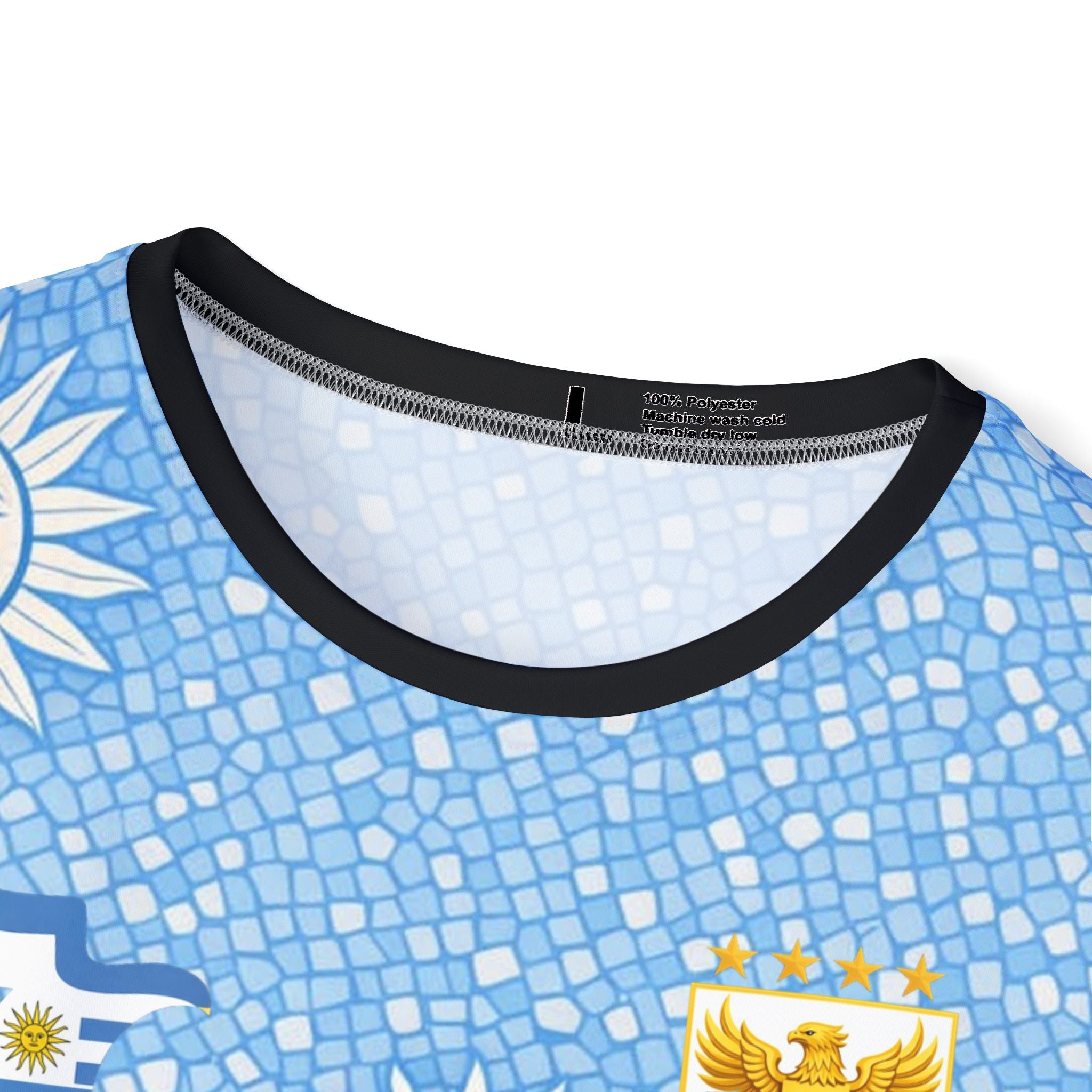 Men's Uruguay Soccer Jersey — Blue Sun Pattern Valverde #15