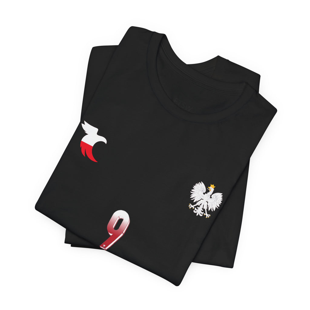 Lewandowski 9 Soccer Jersey Tee | Poland Football Shirt