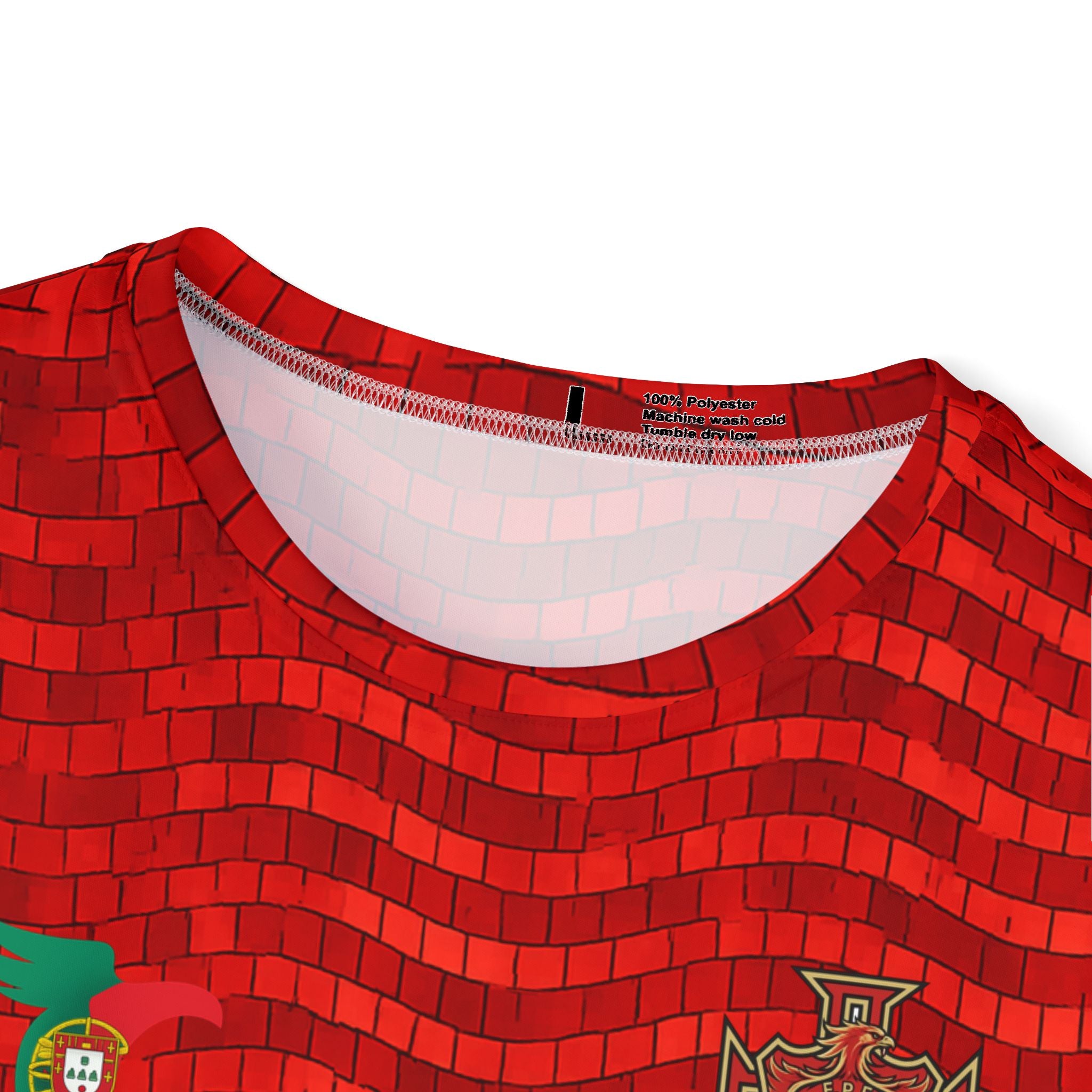 Red Soccer Jersey with Number 7 and Name on Back