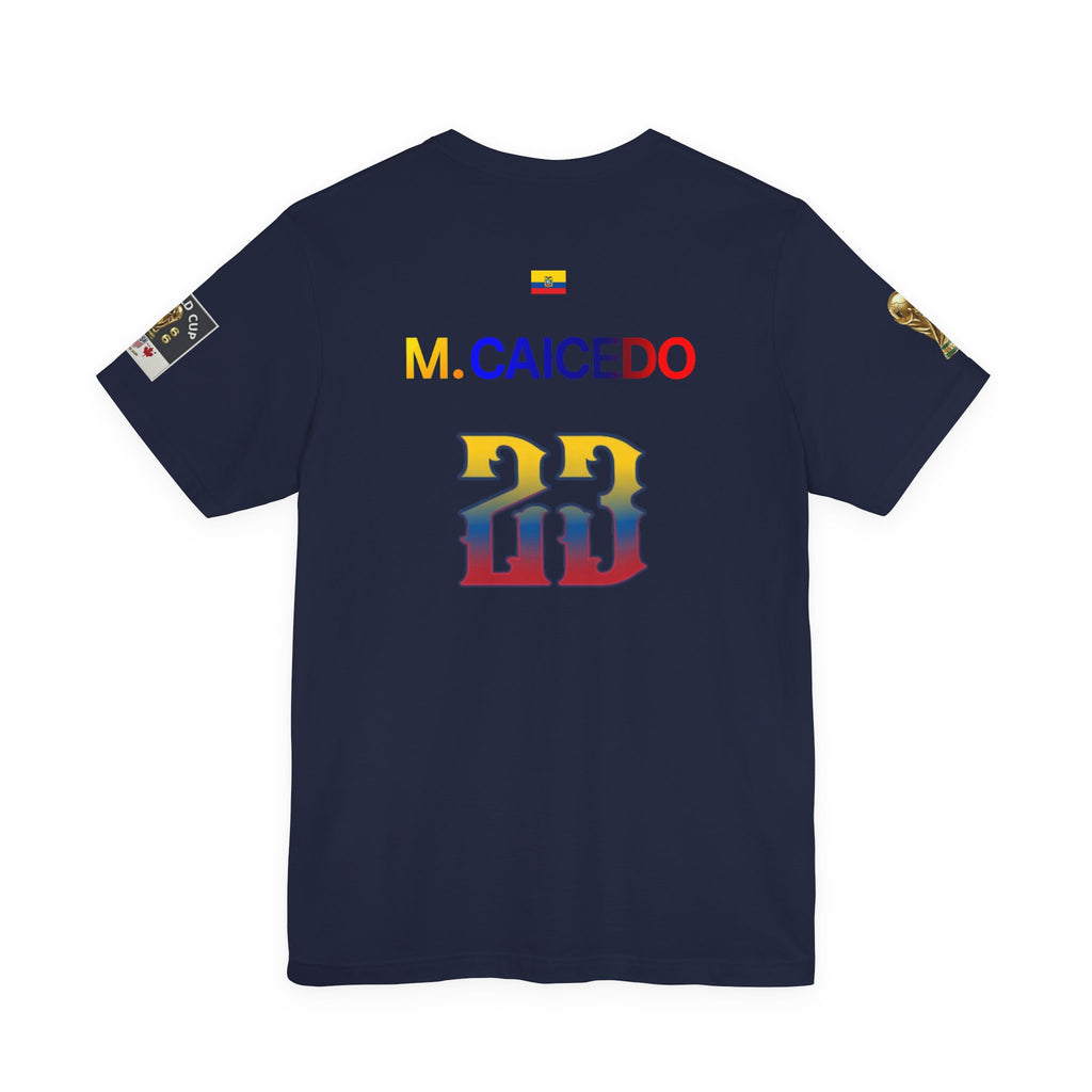 Caicedo Ecuador Soccer Jersey T‑Shirt — Custom Name & Number (23)