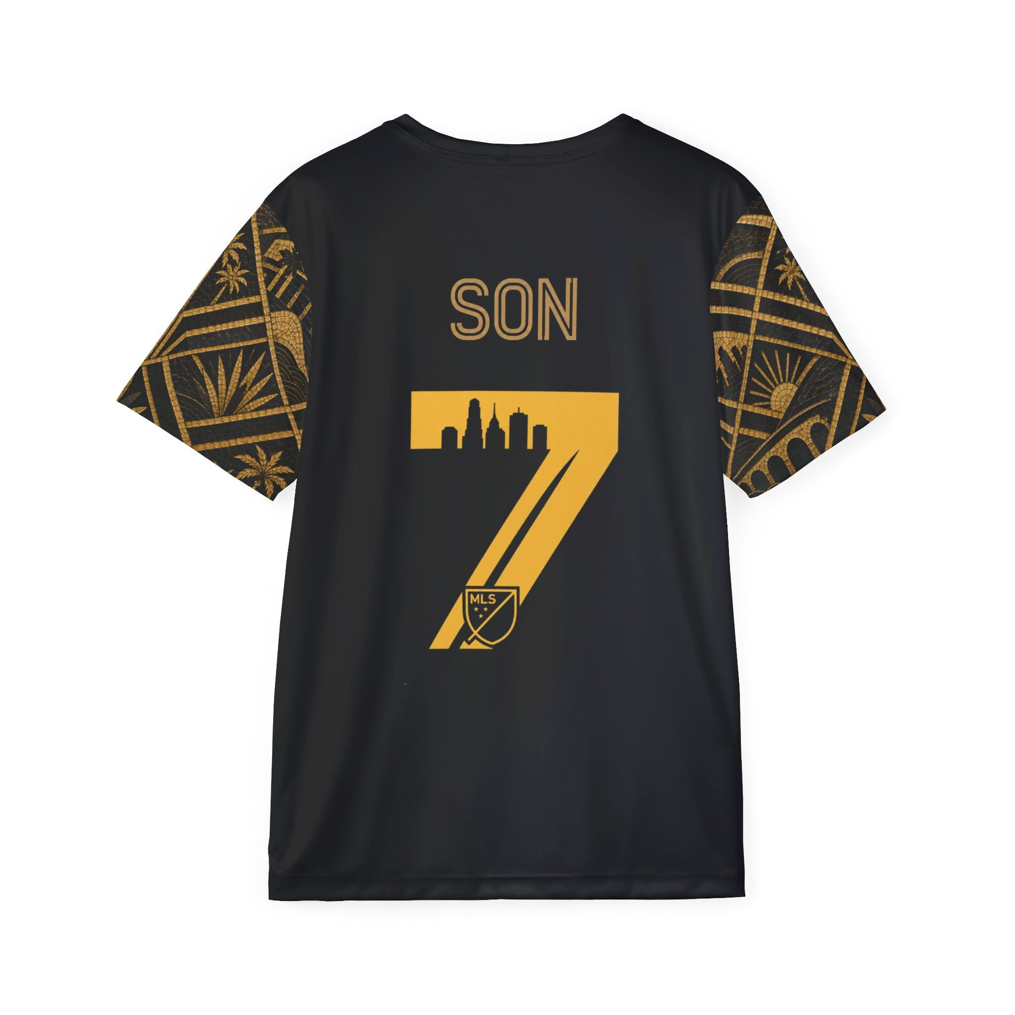 LAFC Black & Gold Soccer Jersey — Custom 'SON 7' Numbered Fan Shirt