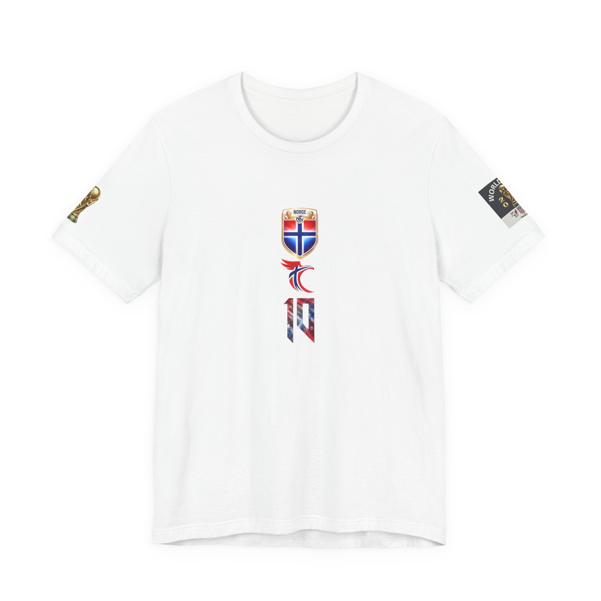 Norwegian Odegaard Jersey Tee — '10' Back Player Number Sports T‑Shirt