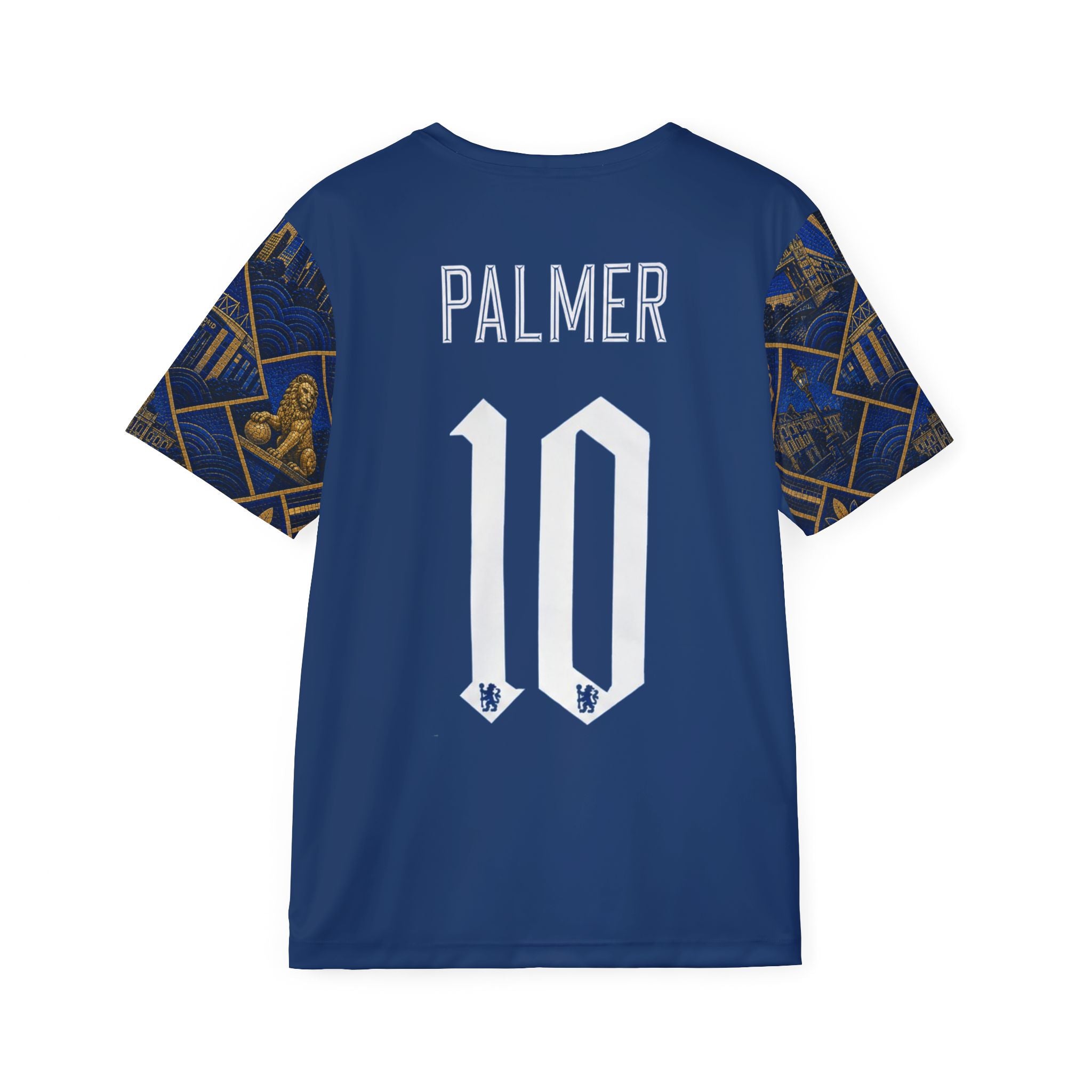 Men's Blue Soccer Jersey — 'Palmer 10' All-Over Print