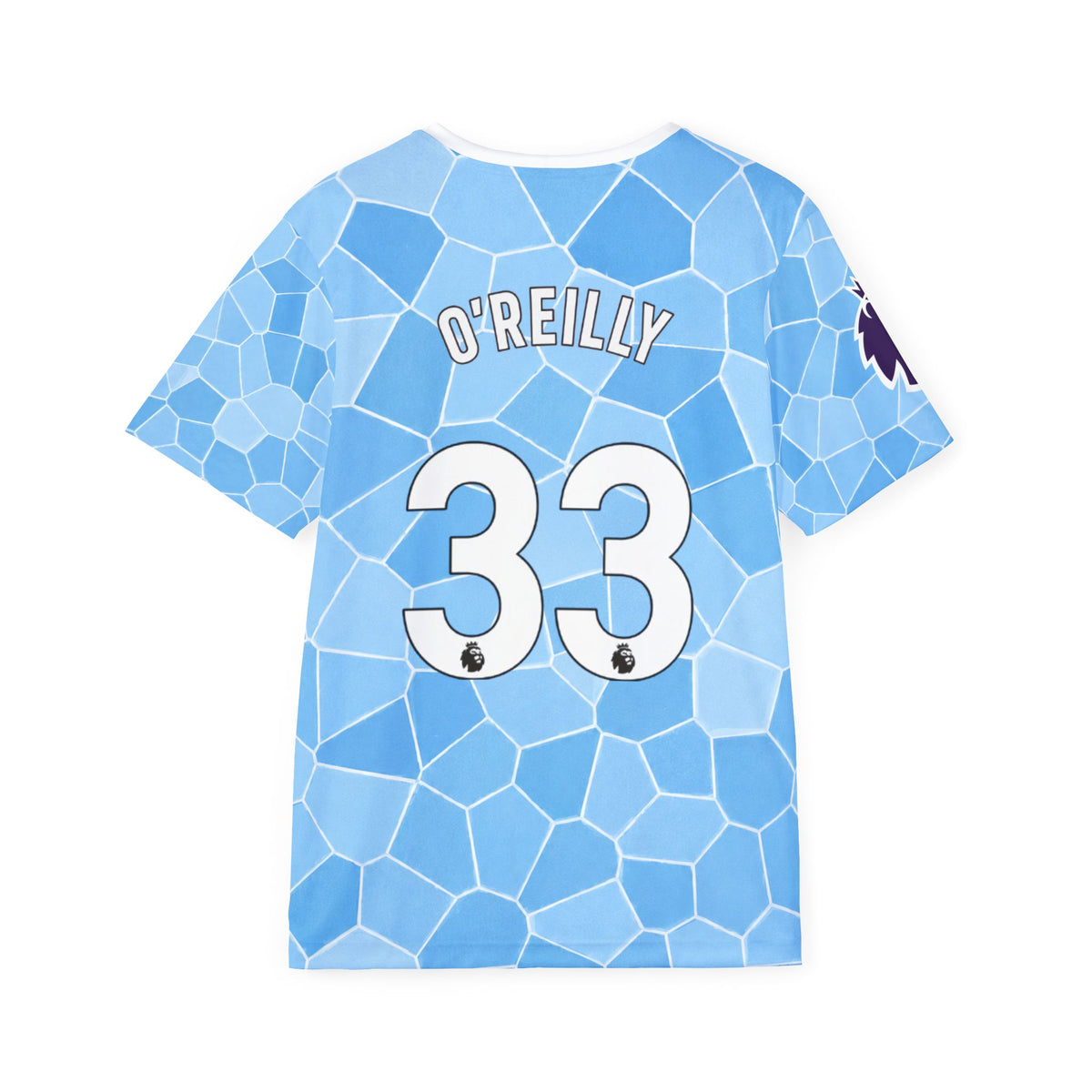 Manchester City Style Soccer Jersey — Custom Name & Number (O'REILLY 33)