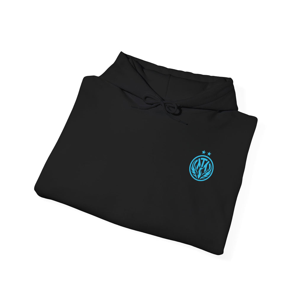 Hoodie — Minimal Club Crest Hoodie with '10' Back Number (Teal)