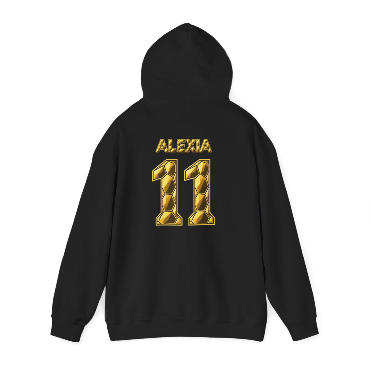 Alexia Putellas #11 Ballon d'Or hoodie in black and gold