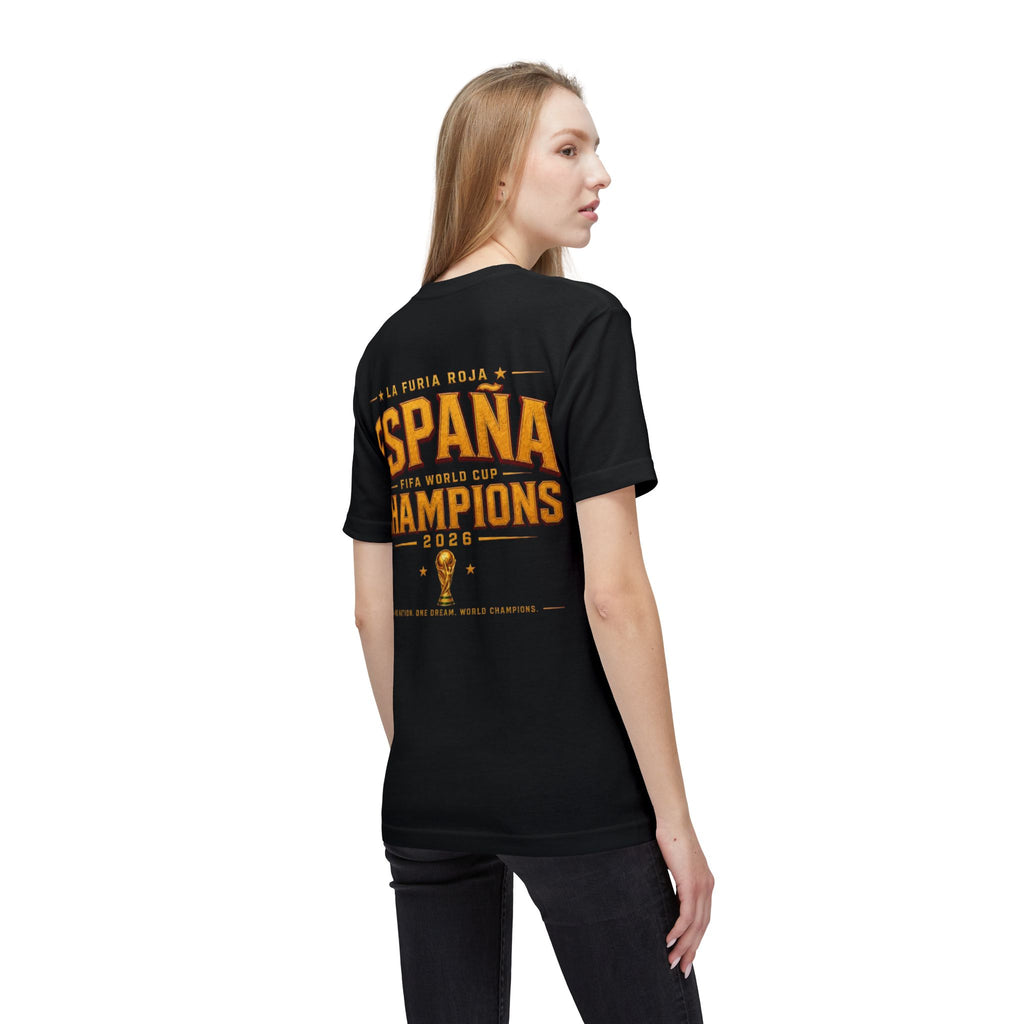 España Champions T-Shirt — La Furia Roja 2026 World Cup Victory Tee