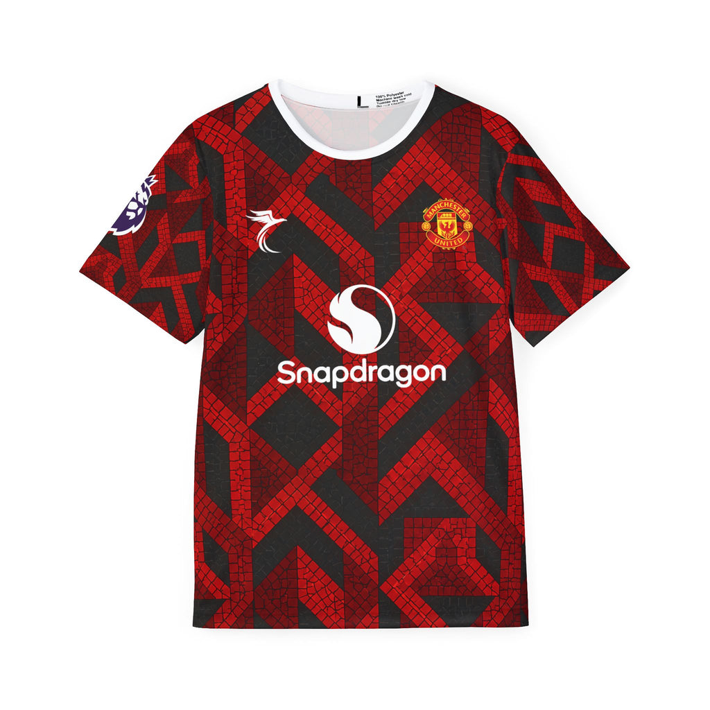 Men's Soccer Jersey - Red Mosaic Bruno Fernandes #8 Replica