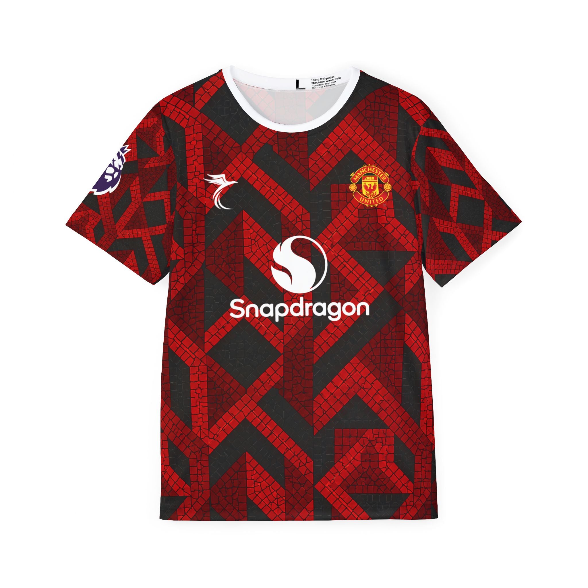 Men's Soccer Jersey - Red Mosaic Bruno Fernandes #8 Replica