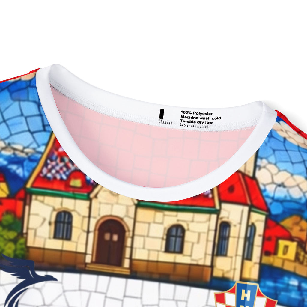 Croatia Mosaic Soccer Jersey — Men's All-Over-Print Football Shirt