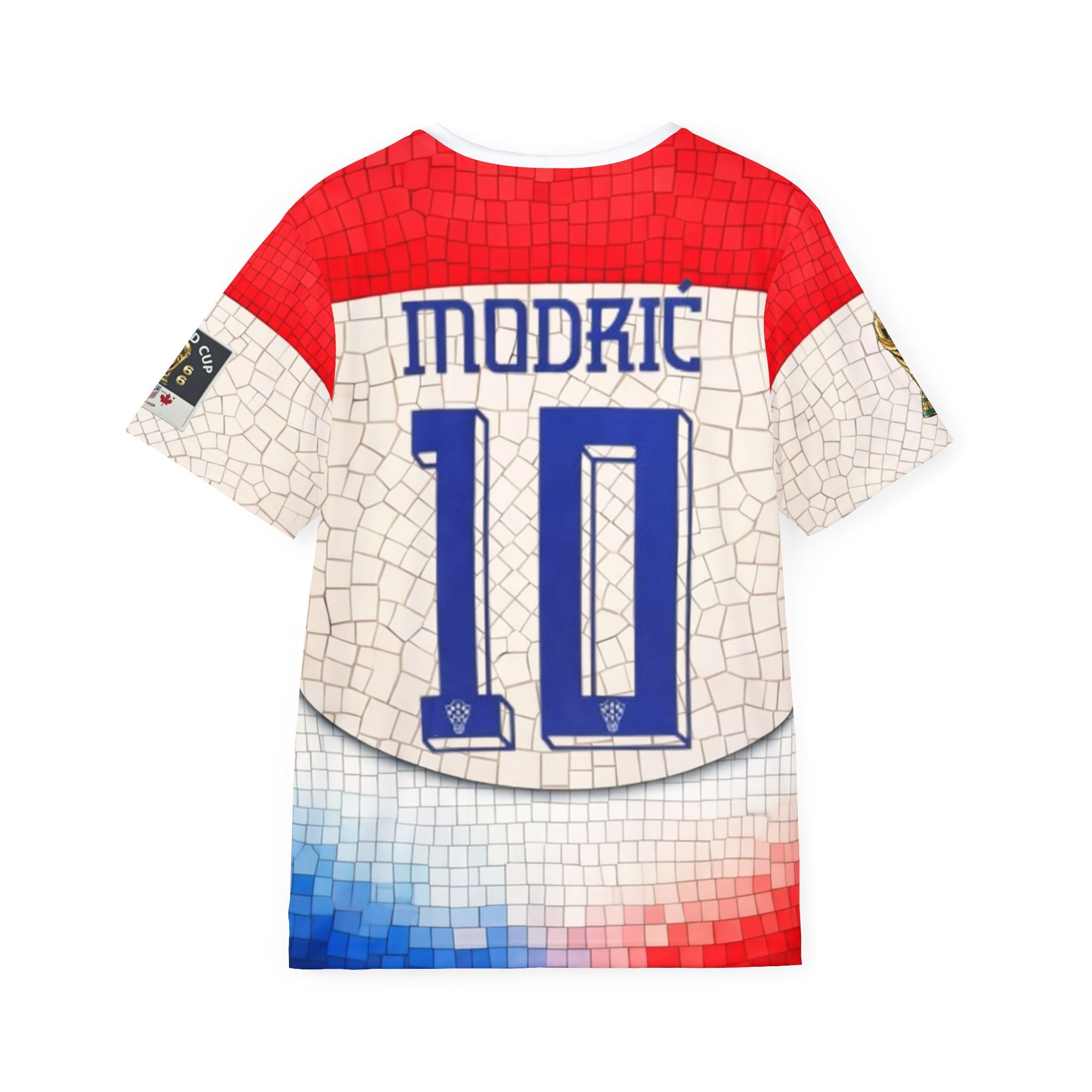 Croatia Mosaic Soccer Jersey — Men's All-Over-Print Football Shirt