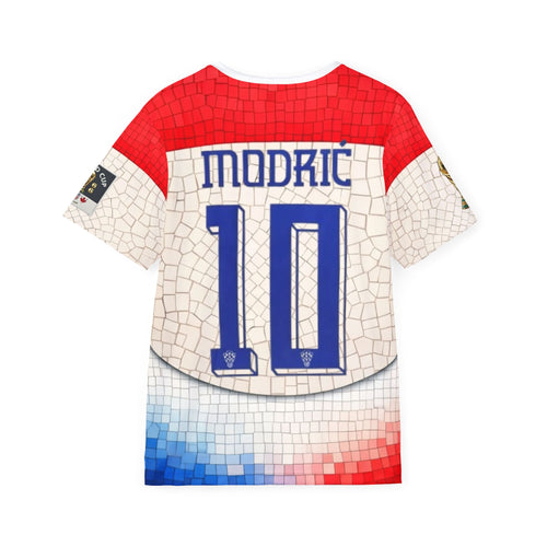 Croatia Mosaic Soccer Jersey — Men's All-Over-Print Football Shirt