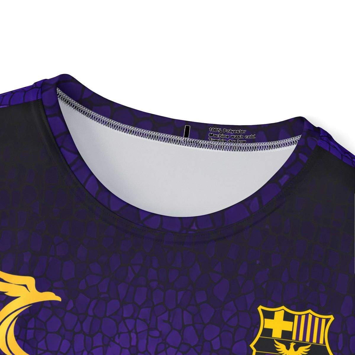 Purple Custom Soccer Jersey — Barcelona #12 All-Over Print