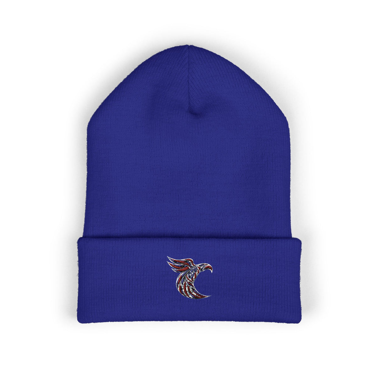 Embroidered Dragon Cuffed Beanie