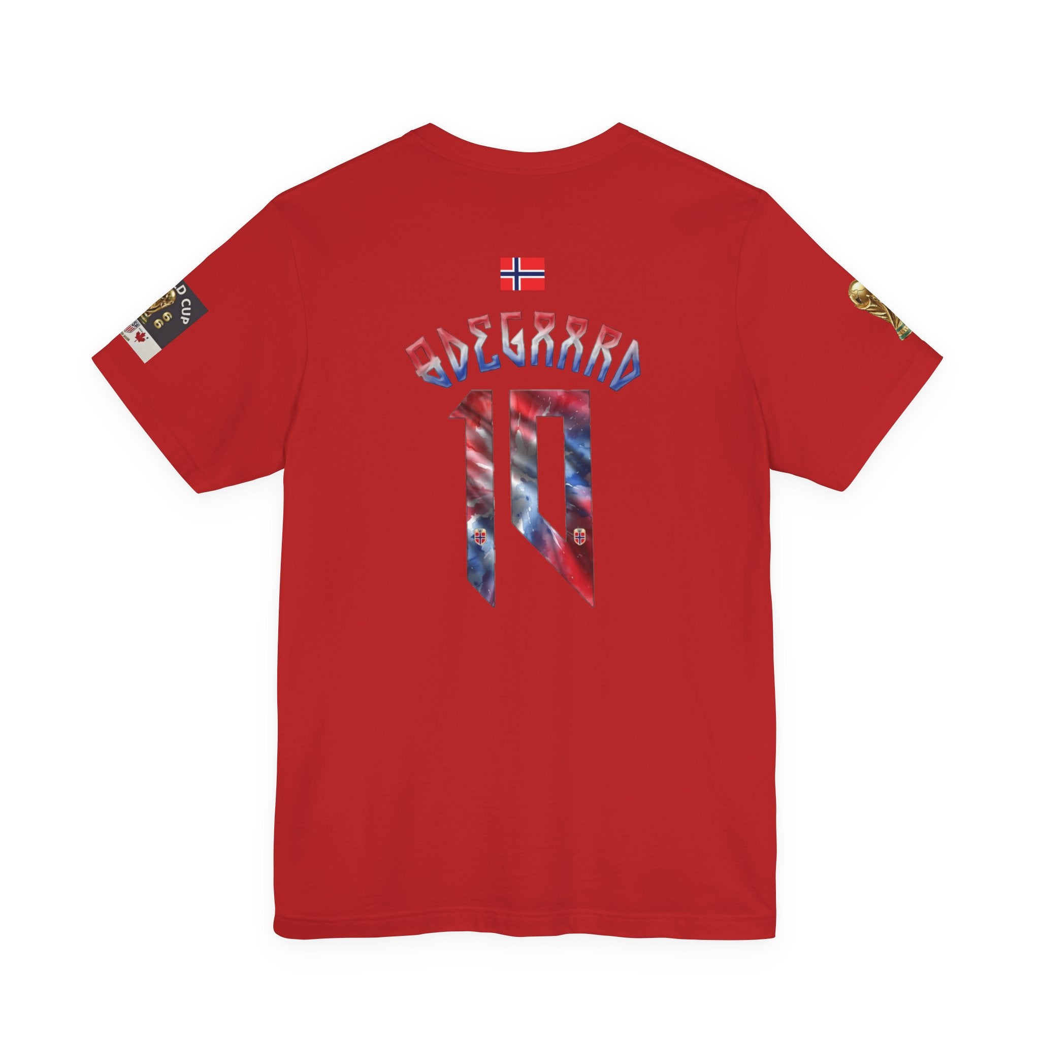 Norwegian Odegaard Jersey Tee — '10' Back Player Number Sports T‑Shirt