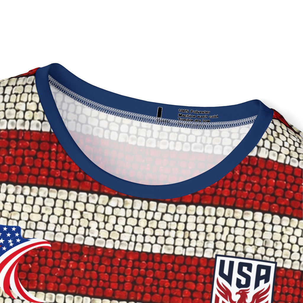 USA Flag Striped Soccer Jersey — Pulisic #10 Men's Sports Jersey