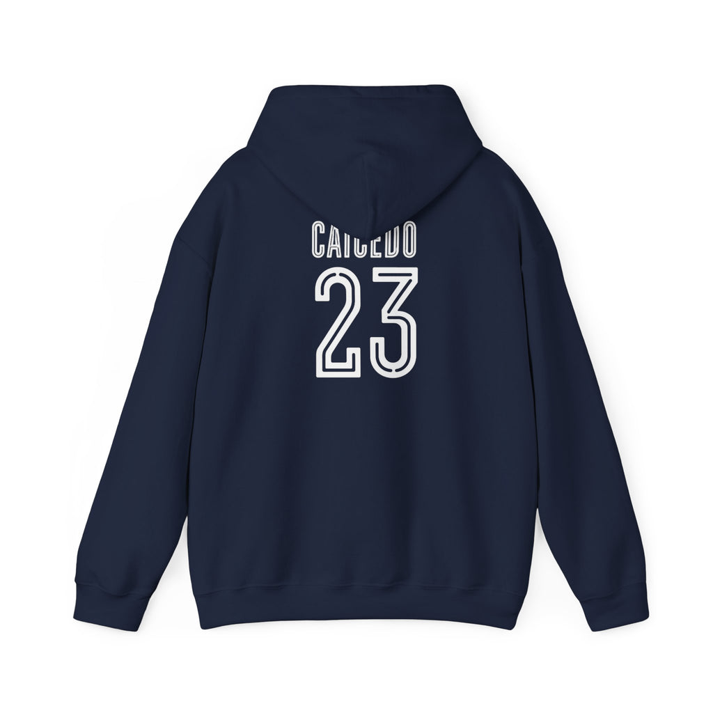 Moises Ceicedo #23 Ecuador Crest Hooded Sweatshirt