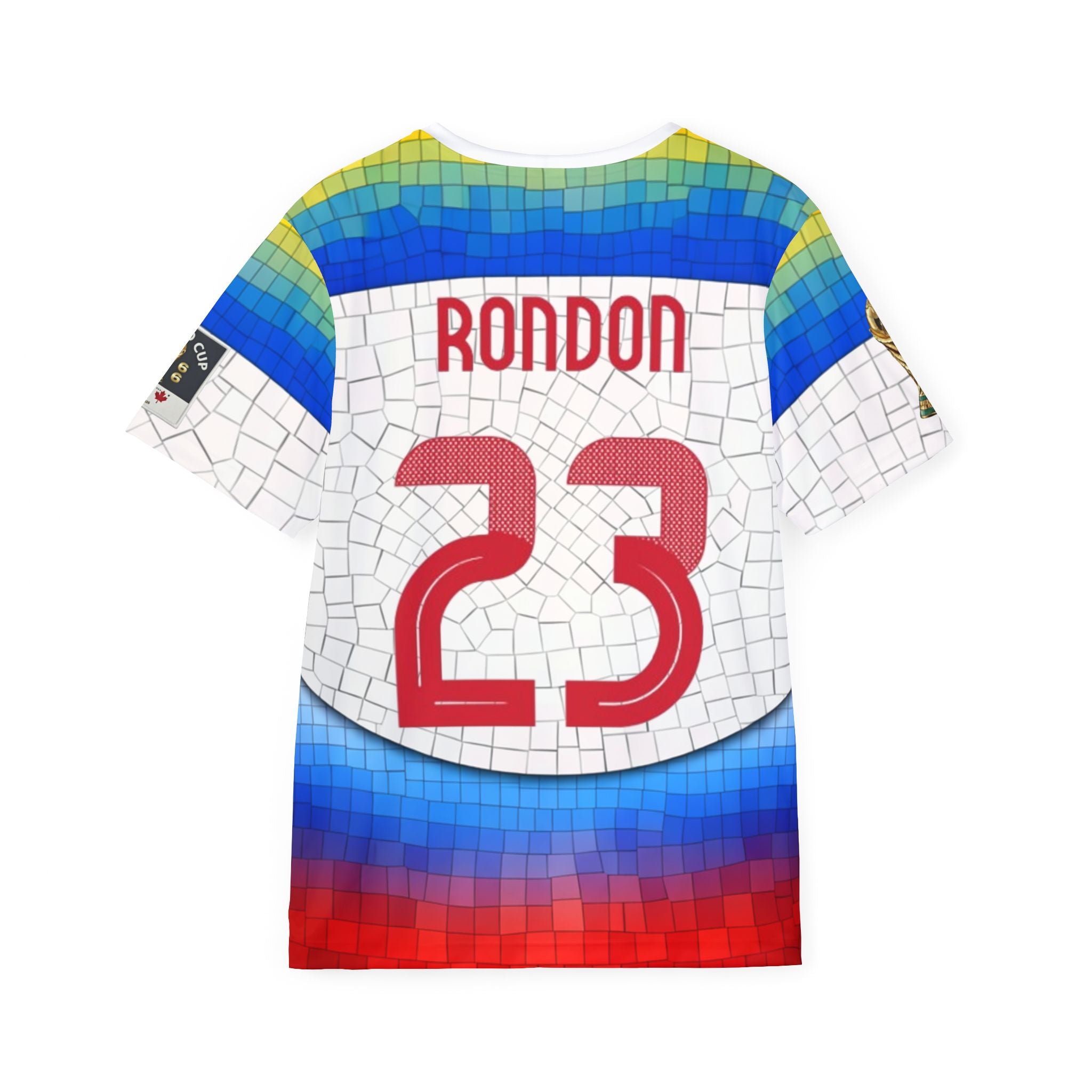 Soccer Mosaic Jersey — Brazilian Food & Festival Print All-Over Tee