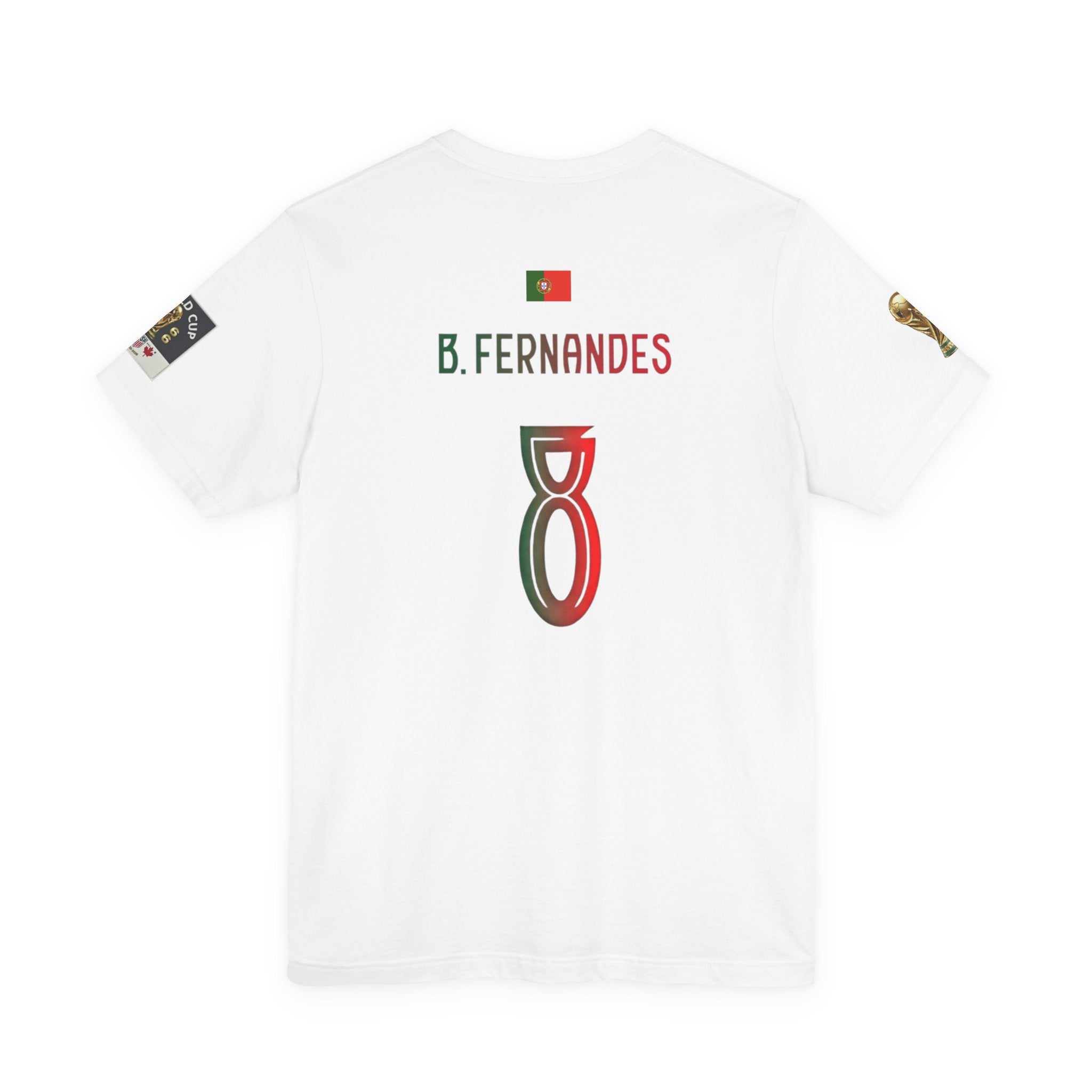 B. Fernandes Portugal Soccer Jersey Tee — Back Number 8 Football Fan Shirt