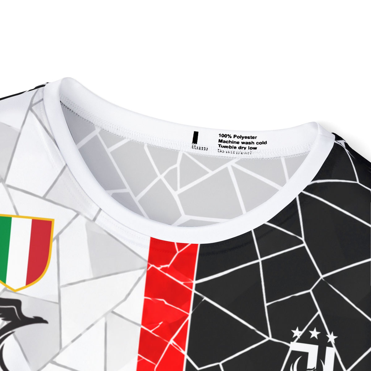 Ronaldo #7 Mosaic Soccer Jersey — Black & White Split Men’s Football Shirt