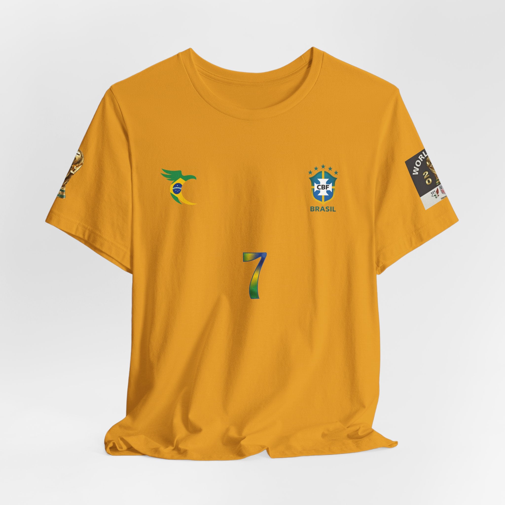 Brazil Soccer Jersey Tee – "VINI JR. 7" Fan Shirt