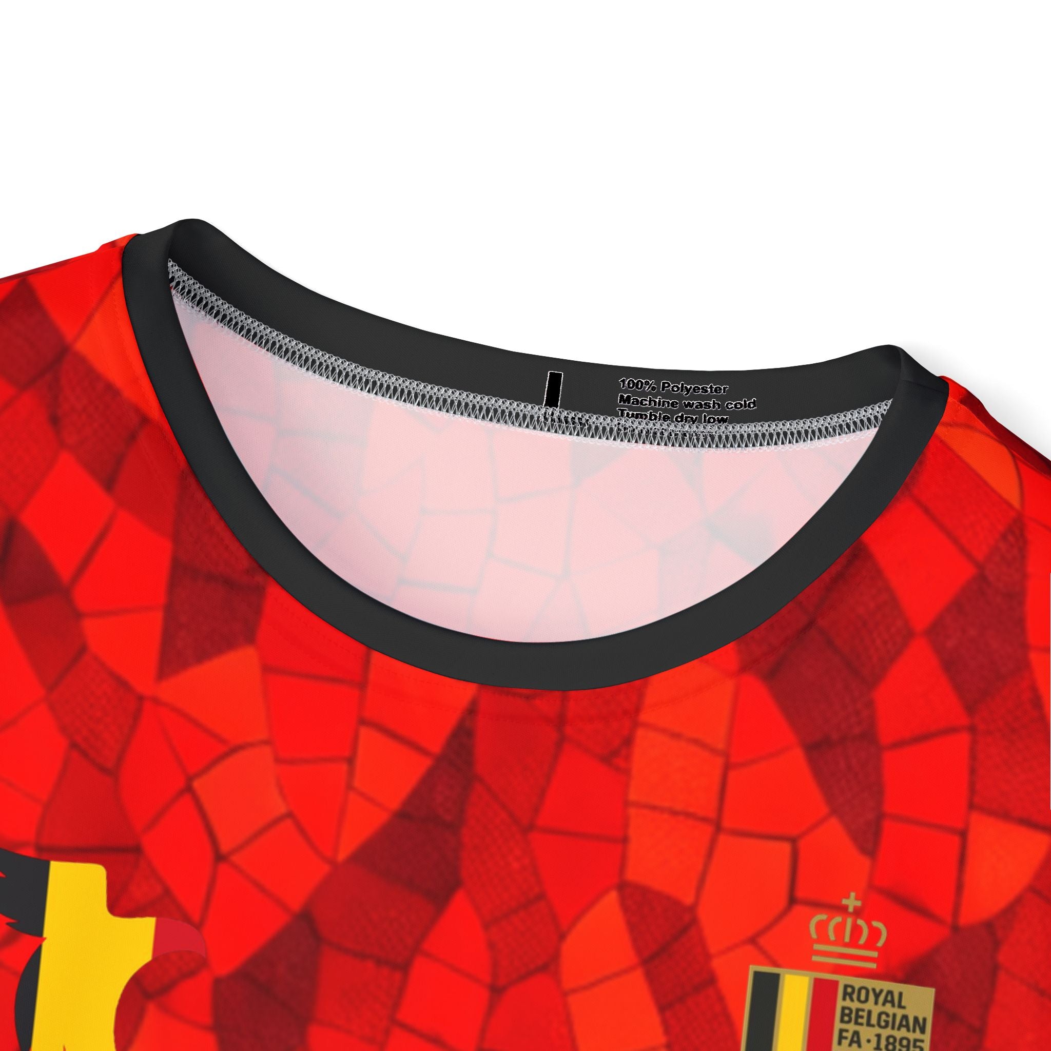 Red Mosaic Football Jersey — De Bruyne No.7 Soccer Shirt