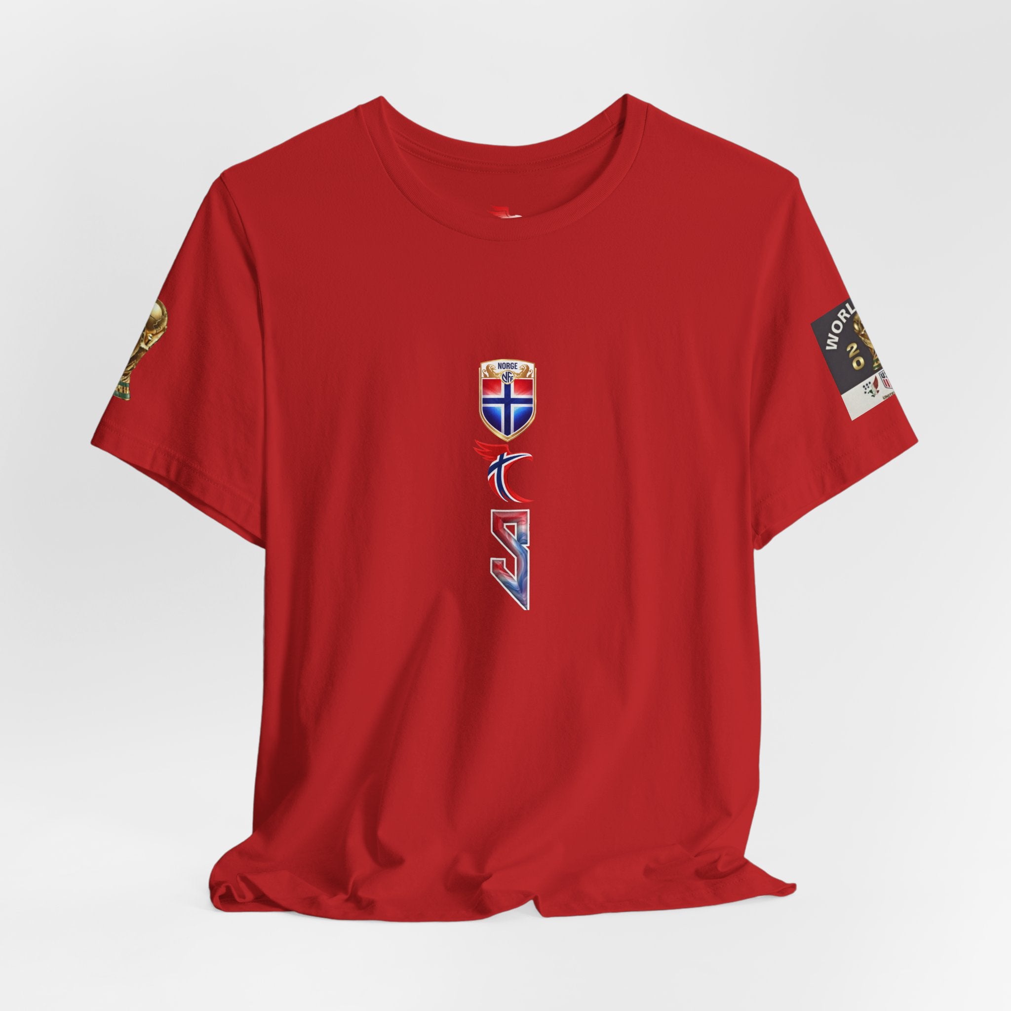 Haaland #9 World Cup Norway Jersey T‑Shirt — Norwegian Flag Emblem Tee for Travel & Heritage