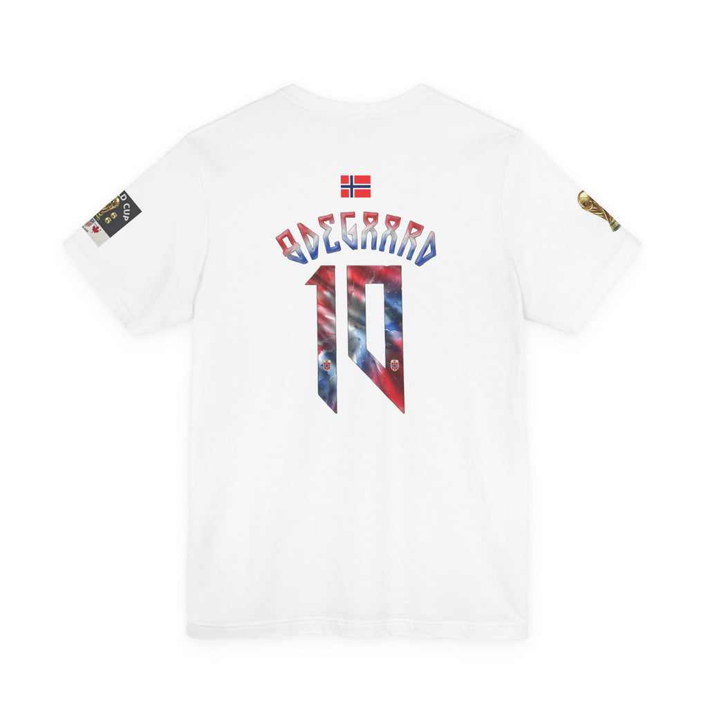 Norwegian Odegaard Jersey Tee — '10' Back Player Number Sports T‑Shirt