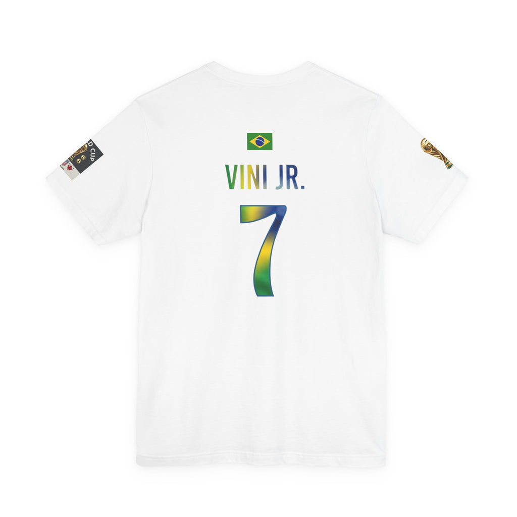 Brazil Soccer Jersey Tee – "VINI JR. 7" Fan Shirt