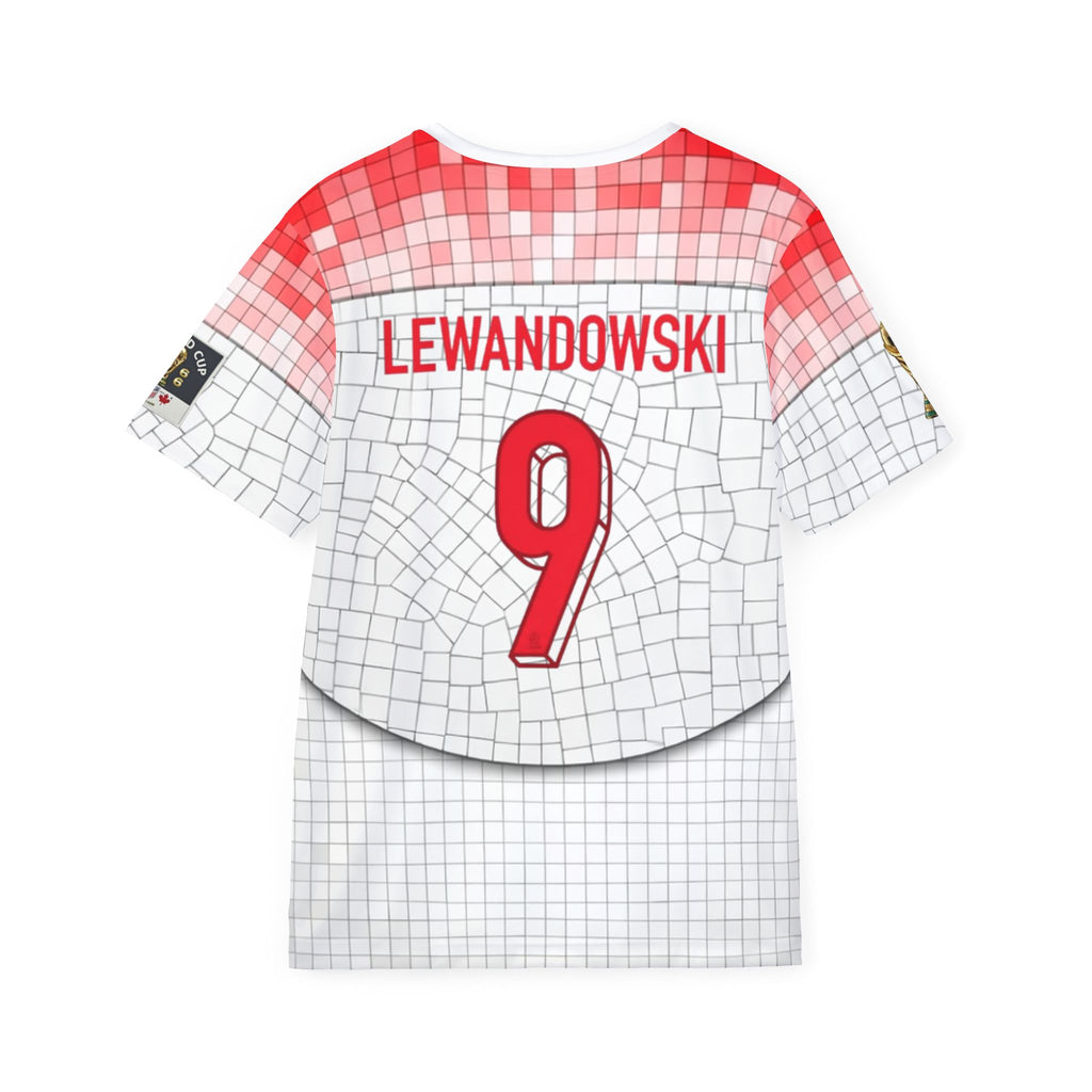 Poland National Soccer Jersey — Lewandowski #9 All-Over Print