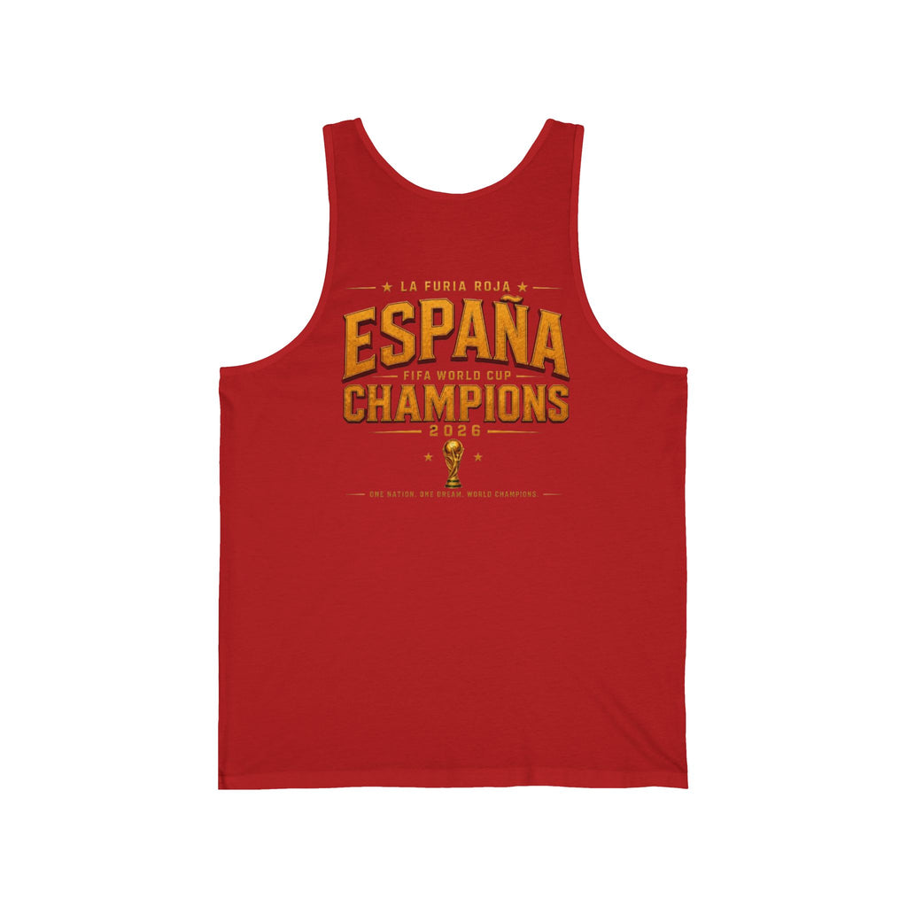 España World Cup Champions Tank Top — La Feria Roja Soccer Jersey
