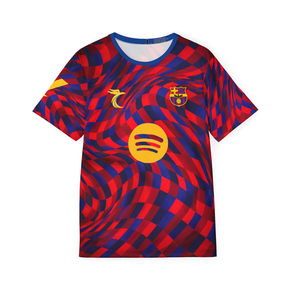 Mosaic Barcelona Soccer Jersey — Men's Athletic Team Shirt with Crest and Sponsor Logo